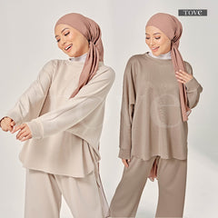 SET BAGGY BAJU & SELUAR BATWING COMFY BY TOVESCARF