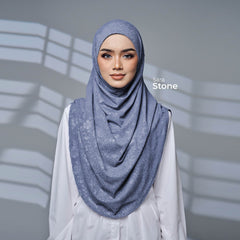 TUDUNG SARUNG SARA MOSSCREPE AWNING SHAWL by TOVESCARF