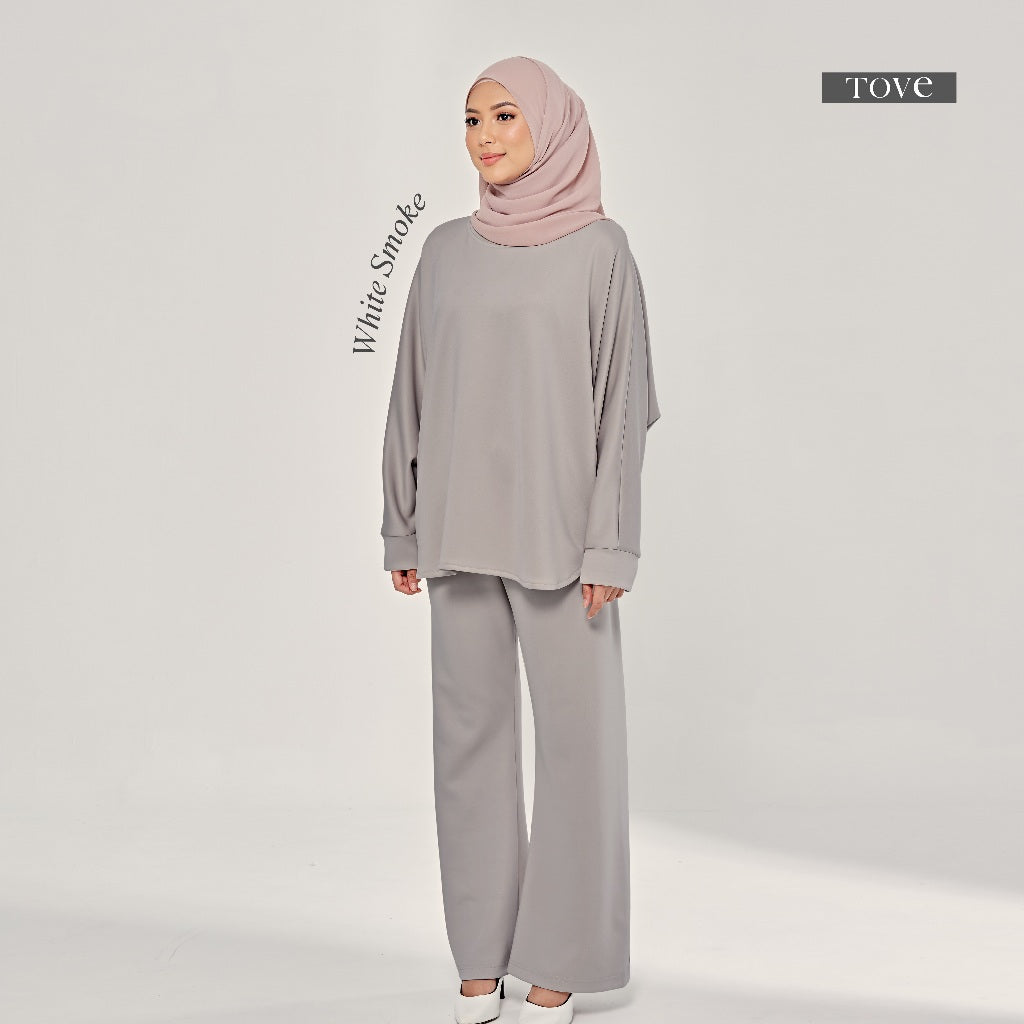 SET BAGGY BAJU & SELUAR BATWING COMFY BY TOVESCARF