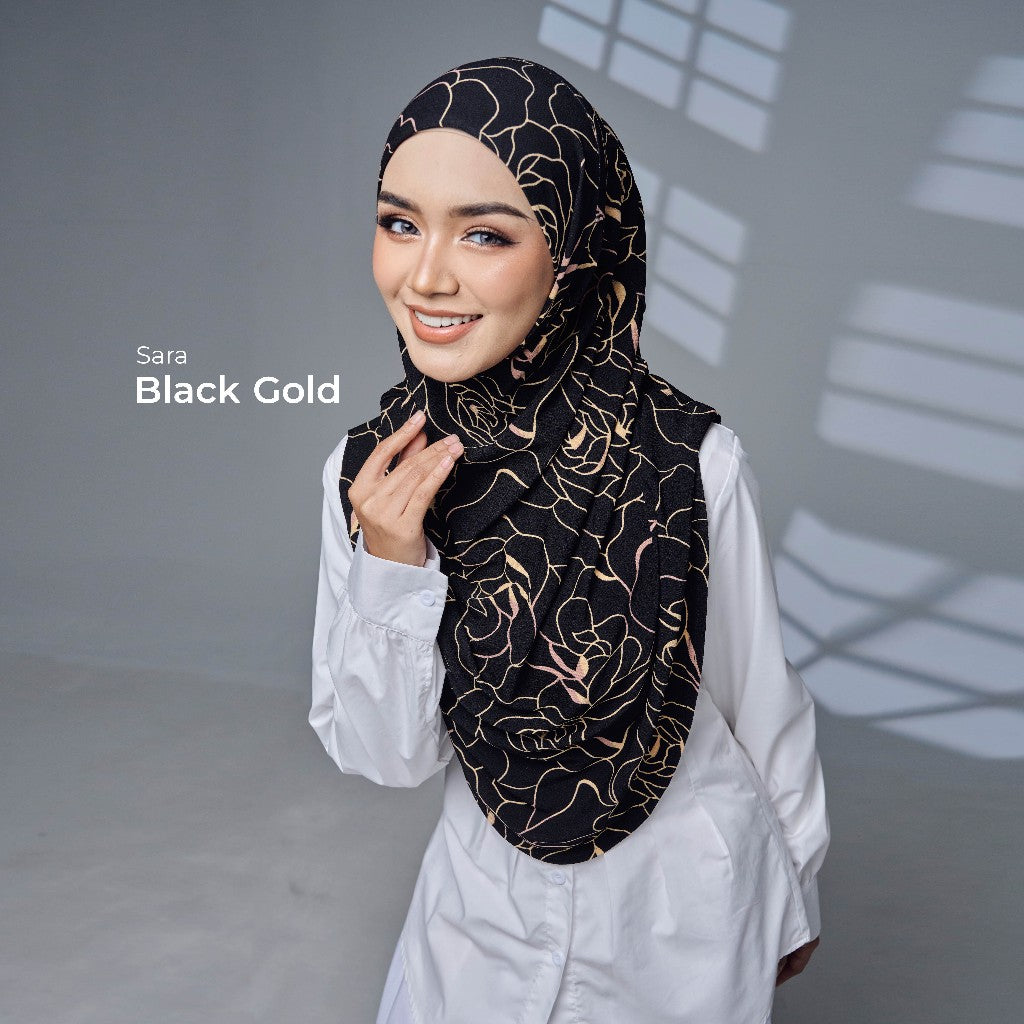 TUDUNG SARUNG SARA MOSSCREPE AWNING SHAWL by TOVESCARF