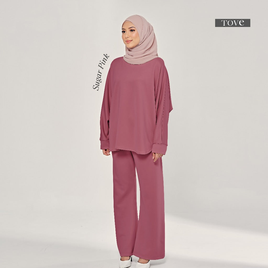 SET BAGGY BAJU & SELUAR BATWING COMFY BY TOVESCARF