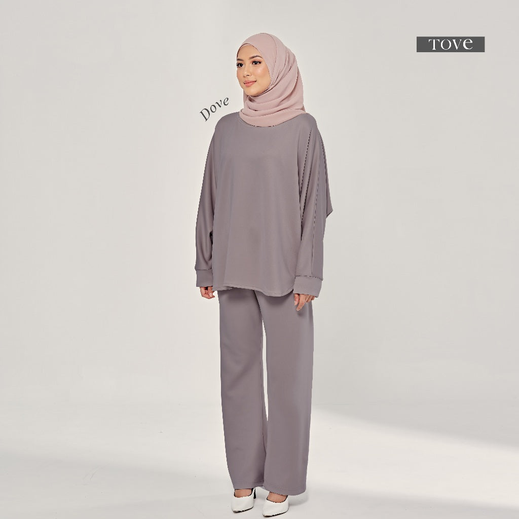 SET BAGGY BAJU & SELUAR BATWING COMFY BY TOVESCARF
