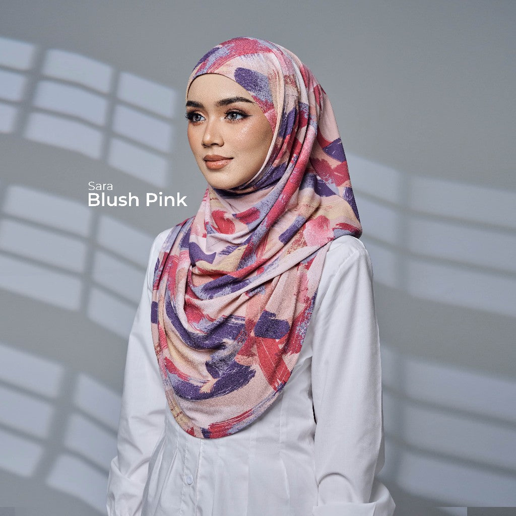 TUDUNG SARUNG SARA MOSSCREPE AWNING SHAWL by TOVESCARF